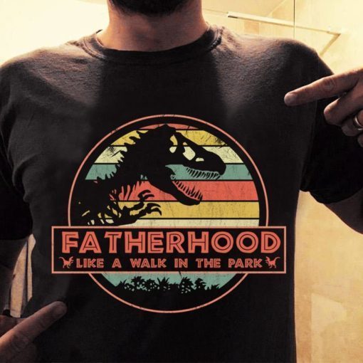 Rex Dinosaur Fatherhood Daddysaurus Shirt Father's Day Gift Shirt