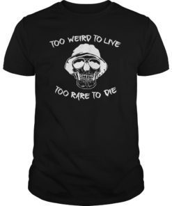 Skull Graphic T-Shirt Weird Halloween Tshirt Live Die