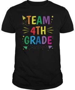 Team 4th Grade Shirt Fourth Grade Teacher Kids Tee Gift