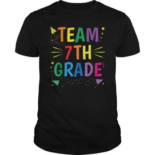Team 7th Grade Shirt Seventh Grade Teacher Kids Gift