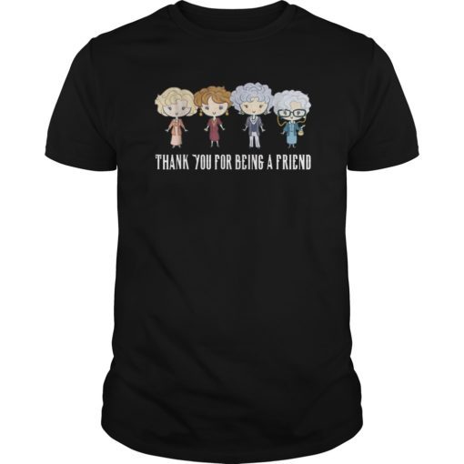 Thank You For-Being A Golden Friend Girls Christmas T-Shirt