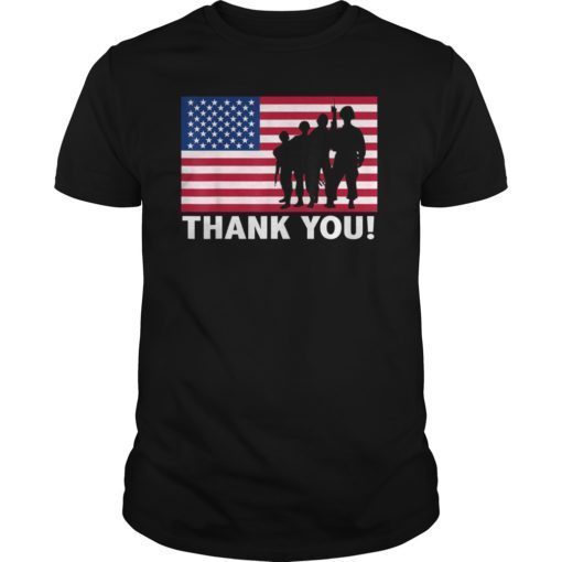 Thank You Veterans Patriotic TShirt Men Women Kids