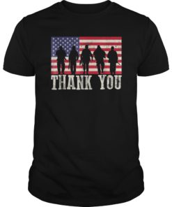 Thank You Veterans T Shirt American Flag Patriotic Tshirt