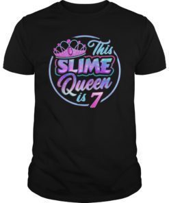 This Slime Queen Is 7 T Shirt Girls Birthday Party Gift Kit