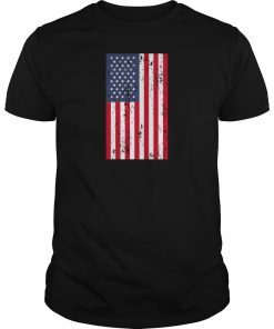 USA Red White Blue Tee shirt American Flag U.S.A Stars Stripes