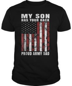 Unique Distressed USA American Flag Proud Army Dad T-shirt