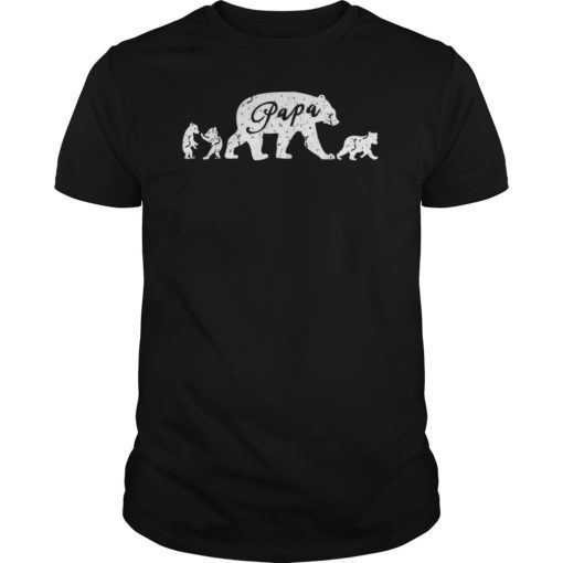 Unisex Cotton Papa Bear T Shirts Men Women Youth Tee T-Shirt