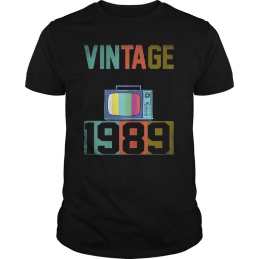 Vintage 1989 Retro Classic Tivi Shirt 30th t shirt