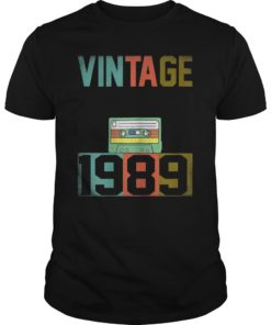Vintage 1989 Retro Classic cassette tape Shirt 30th T-Shirt