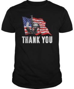Vintage American Flag Thank You Tee Veteran Gift T-shirt