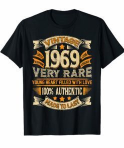 Vintage Authentic Made In 1969 50th Birthday Gifts 50 years