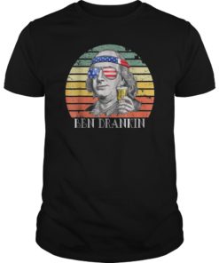 Vintage Ben Drankin 4th of July Funny Benjamin Trending T-Shirt
