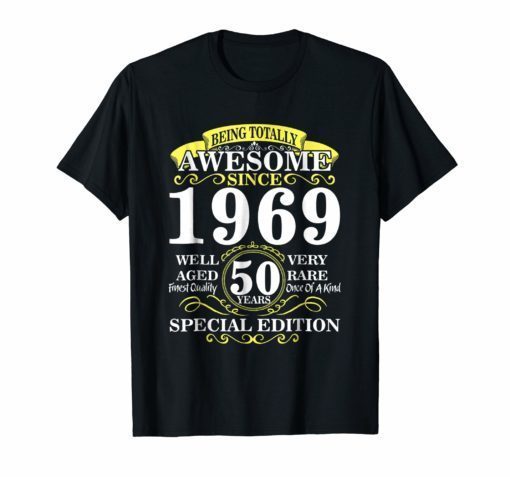 Vintage Born in 1969 50th Birthday 50 Years Old Awesome