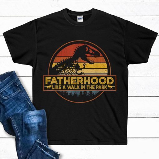 Vintage Fatherhood Like A Walk in the Park Father's Day 2019 T-Shirt
