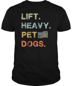 Vintage Lift Heavy Pet Dogs Gym Tee Shirts for Weightlifters