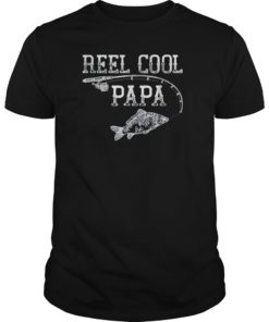 Vintage Reel Cool Papa Novelty T-Shirt Father Gift Shirt