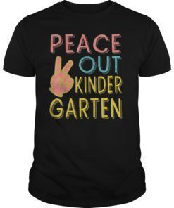 Vintage Retro Peace Out Kindergarten Hello Summer Shirt