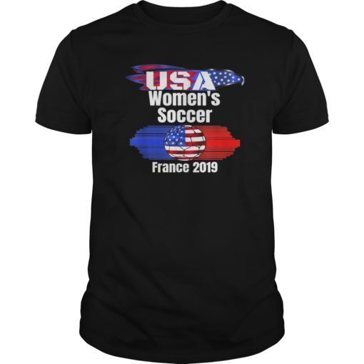 Women & Girl Soccer USA TShirt France 2019 Cup Tee