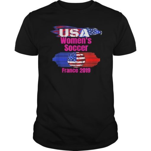 Women & Girl Soccer USA Tee Shirt France 2019 Cup Tee