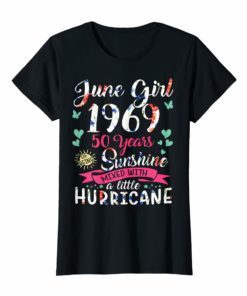 Womens June Girls 1969 T Shirt 50 Years Old Awesome since 1969