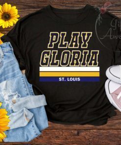 Play Gloria St. Louis Hockey T-Shirt Mens Blues Shirt