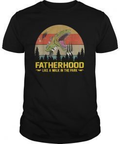 fatherhood like a walk in the park vintage retro sunset Tee Shirt
