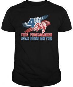 4th of July Birthday American Flag USA Born on the Tee Shirts
