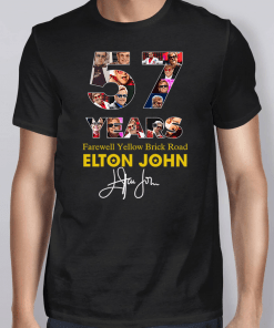 57 Years Elton John Farewell Yellow Brick Signature Shirt
