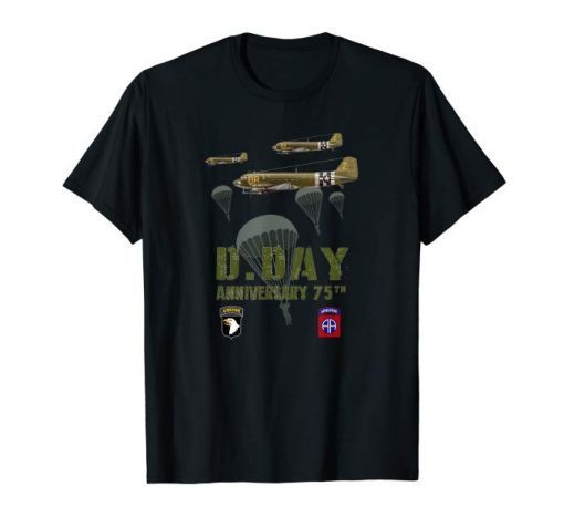 75 th anniversary d-day WWII Tshirt