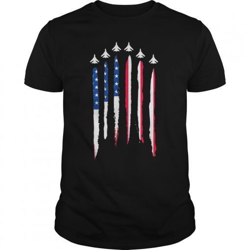 Air Force Flyover 4th of July Gift Tee Shirt