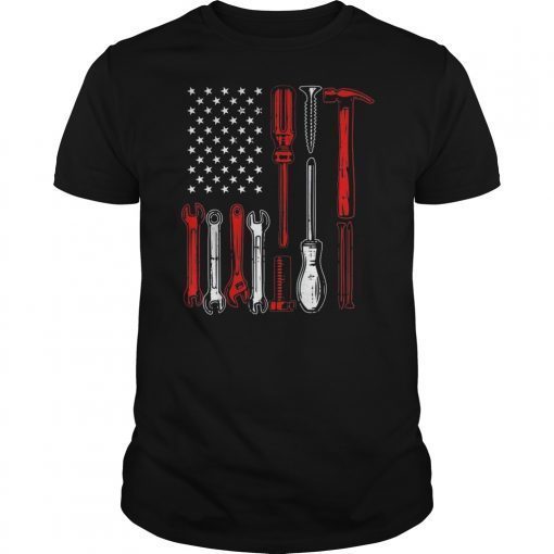 American Flag Tools 4th of July Awesome USA Gift T-Shirt