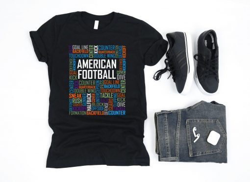 American Football Words Shirt, American Football Lover Gift, American Football Shirt