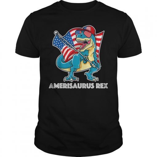 Amerisaurus T Rex 4th of July Dinosaur Fourth of July TRex T-Shirt