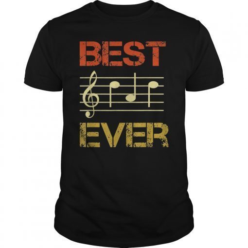 Best Dad Ever Gift for Daddy Funny Music Fathers Day T-Shirt