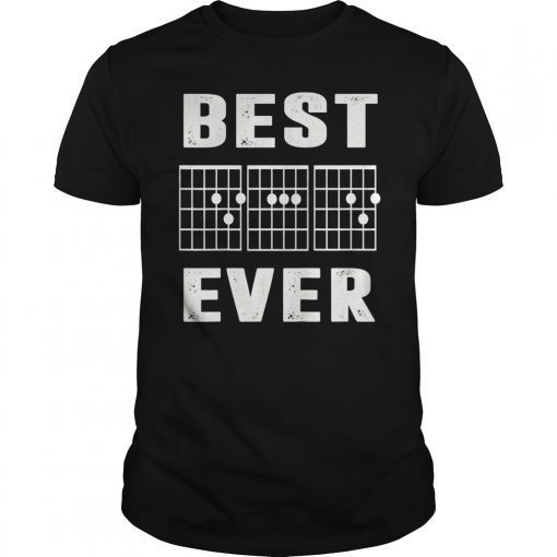 Best Dad Ever Shirt Music Guitar Musician Fathers Day Gifts