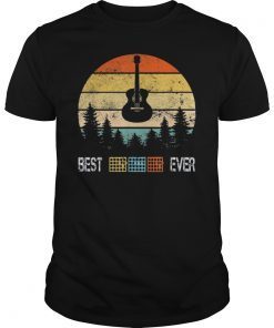 Best Guitar Dad Ever Shirt Music Vintage Fathers Day Gifts Shirt