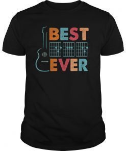 Best Guitar Dad Ever Shirt Music Vintage father Gifts T-Shirts