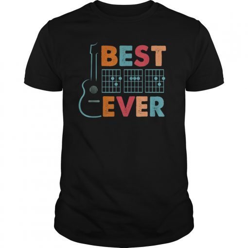 Best Guitar Dad Ever Shirt Music Vintage father Gifts T-Shirts