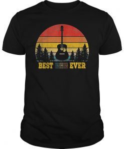 Best Guitar Dad Ever T-Shirt Music Vintage Fathers Day Gifts