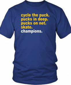 CYCLE THE PUCK - PUCKS IN DEEP - PUCKS ON NET - SKATE - CHAMPIONS SHIRT ST LOUIS BLUES