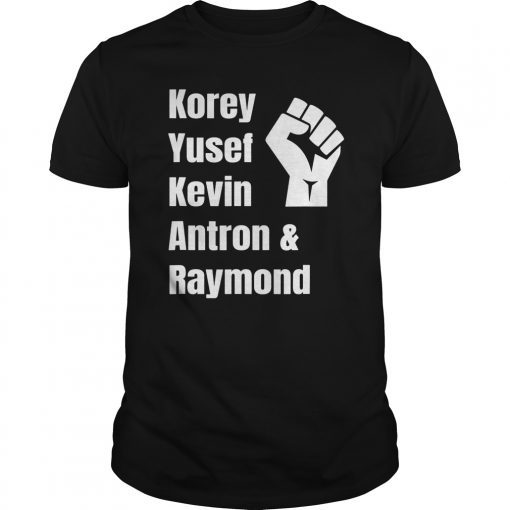 Central Park 5 T-shirt, Korey, Yusef, Kevin, Antron, Raymond T-Shirt