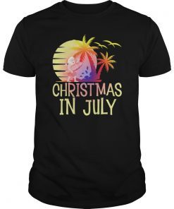 Christmas In July 2019 Santa Hawaiian Beach Summer Gift T-Shirt