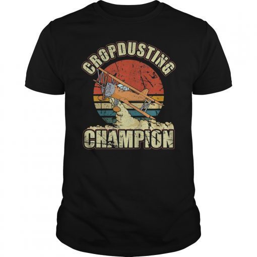 Cropdusting Champion T-Shirt Funny Vintage Fart Crop Duster