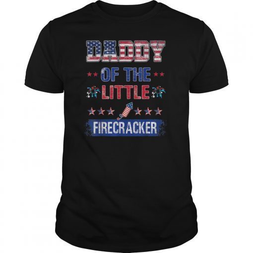 Daddy Of The Little Firecracker 4th Of July Pregnancy Shirt