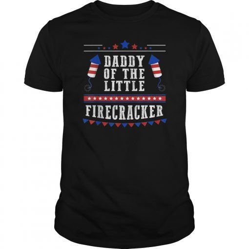 Daddy's Little Firecracker Cute Kids 4th Of July T-Shirts