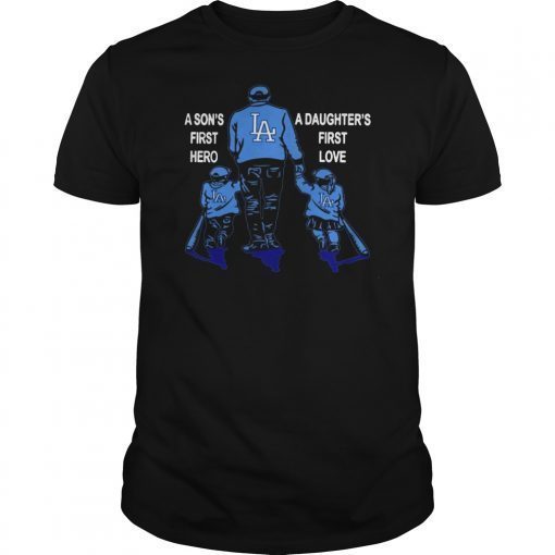 Detroit Lions Dad A Sons First Hero A Daughters Fist Love Tee Shirt Design