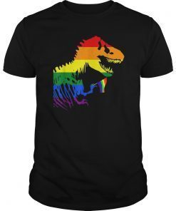 Dino Pride Rainbow Flag LBGT Pride Month Gift T-Shirts