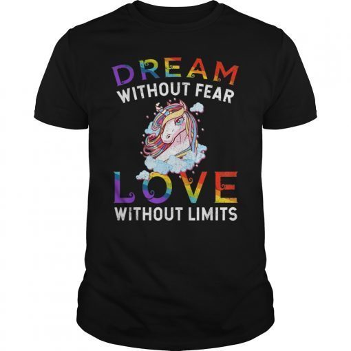 Dream Without Fear Love Without Limits Gay LGBT Pride Shirt