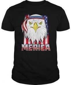Eagle Mullet T Shirt 4th of July American Flag Merica USA
