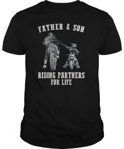Father And Son Riding Partners For Life Motorcycle T shirt